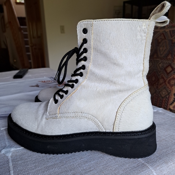 MNG Boots,  pony white leather - Picture 6 of 8
